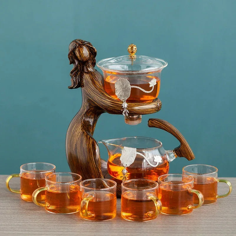 Elegant Lady Glass Tea Set