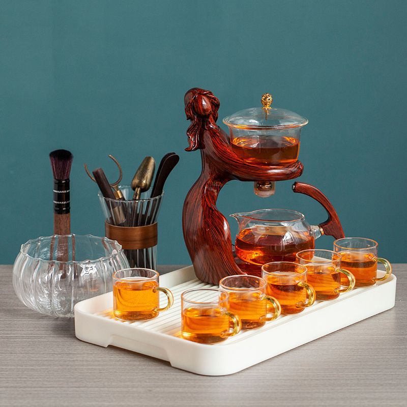 Elegant Lady Glass Tea Set