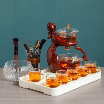 Elegant Lady Glass Tea Set