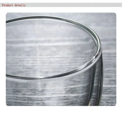 Double Wall Glass Coffee Mug with Handle