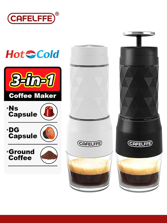 Cafelffe 3 In1 Portable Coffee Machine Hot/Cold